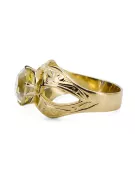 Anillo Artesanía vintage Peridoto amarillo Oro amarillo de 14 quilates vrc135y